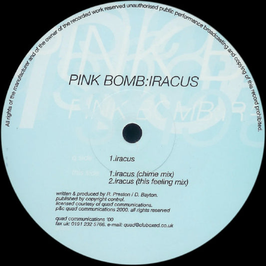 Pink Bomb - Iracus (12")