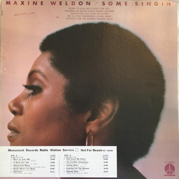 Maxine Weldon - Some Singin' (LP, Album)