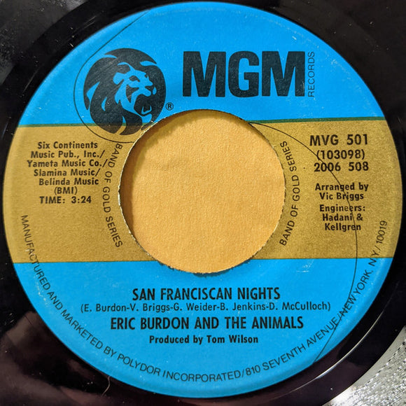 Eric Burdon And The Animals* - San Franciscan Nights / Monterey (7