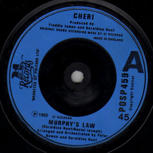 Cheri - Murphy's Law (7", Single, Blu)