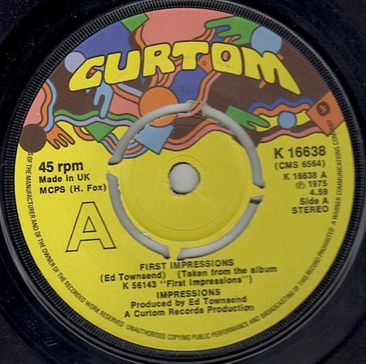 The Impressions - First Impressions (7", Single, Kno)
