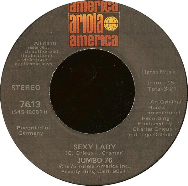 Jumbo 76* - Sexy Lady (7", Single)