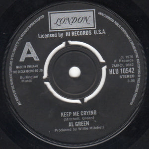 Al Green - Keep Me  Crying (7")