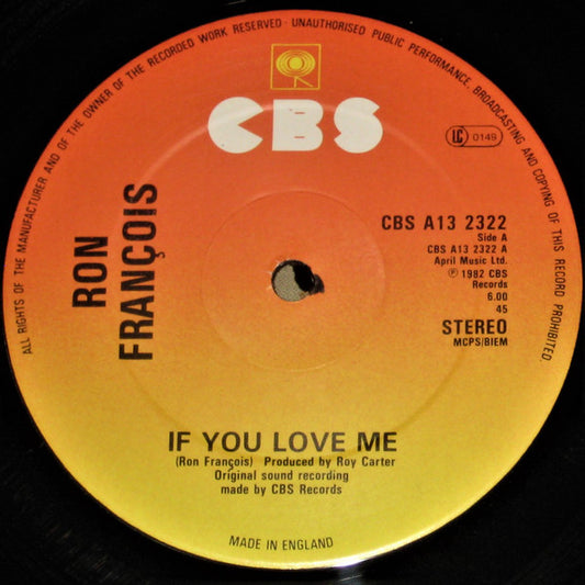 Ron Francois - If You Love Me (12")