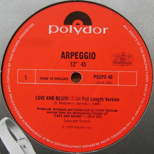 Arpeggio (2) - Love And Desire (12")