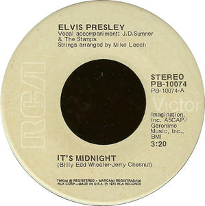 Elvis Presley - It's Midnight / Promised Land (7", Single)