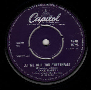 Janice Harper - Let Me Call You Sweetheart (7", Single)