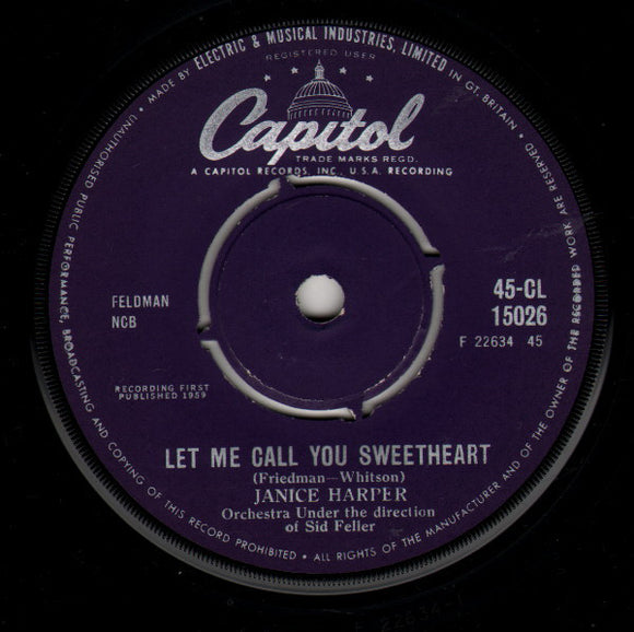 Janice Harper - Let Me Call You Sweetheart (7