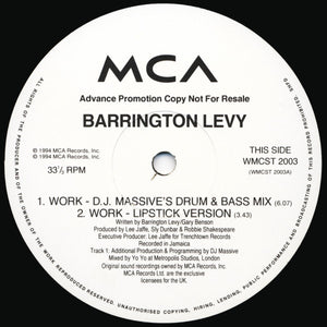 Barrington Levy - Work (12", Promo)