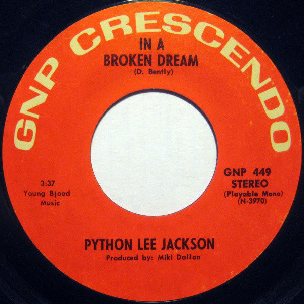 Python Lee Jackson - In A Broken Dream (7", Single)
