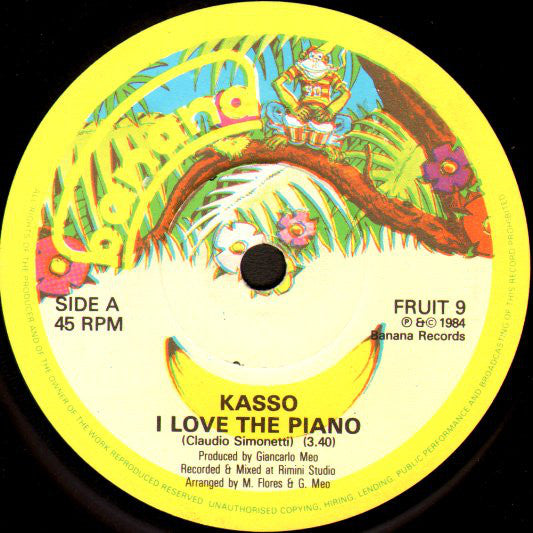 Kasso - I Love The Piano / Dancing On The Beach (7