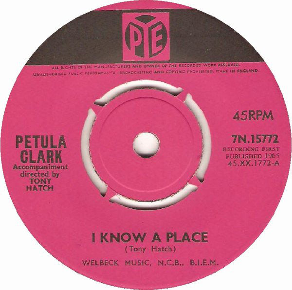 Petula Clark - I Know A Place (7", Single)