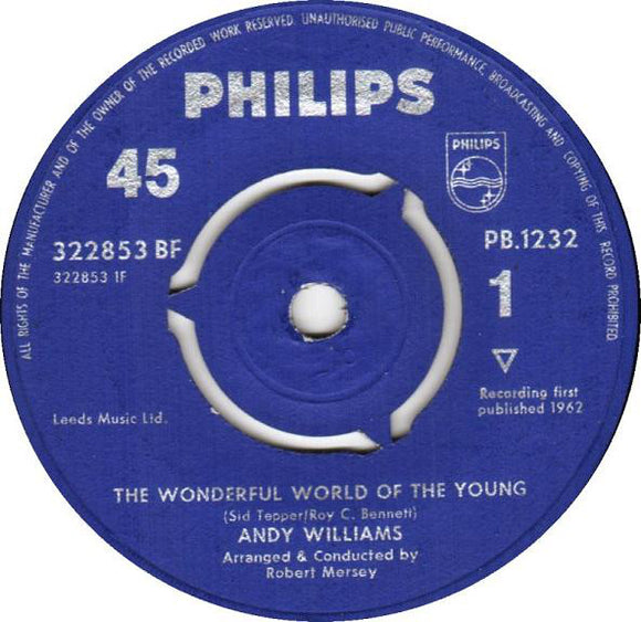 Andy Williams - The Wonderful World Of The Young / Help Me (7