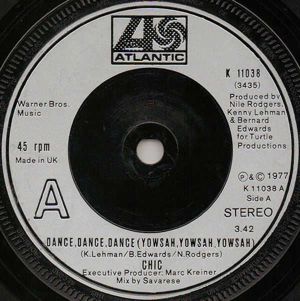 Chic - Dance, Dance, Dance (Yowsah, Yowsah, Yowsah) (7", Single, Sil)