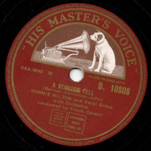 Ronnie Hilton - A Blossom Fell / Prize Of Gold (Shellac, 10")