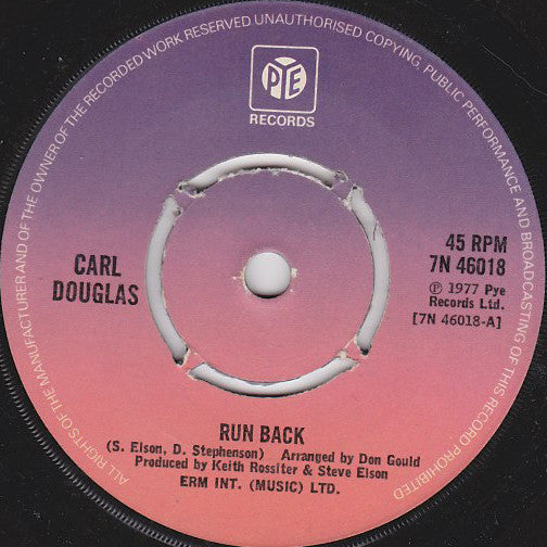 Carl Douglas - Run Back (7", Single, Pus)