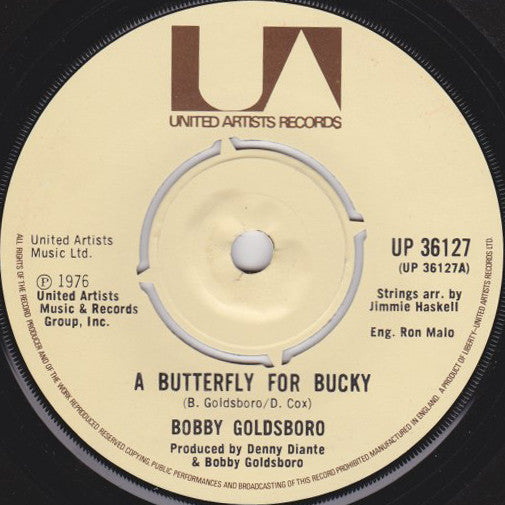 Bobby Goldsboro - A Butterfly For Bucky (7", Single)