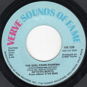 Getz* / Gilberto* / Stan Getz - The Girl From Ipanema / Blowin' In The Wind (7", RE)