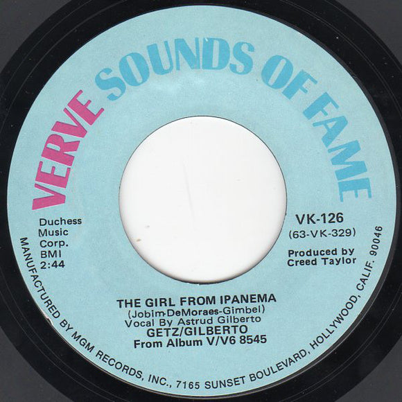Getz* / Gilberto* / Stan Getz - The Girl From Ipanema / Blowin' In The Wind (7