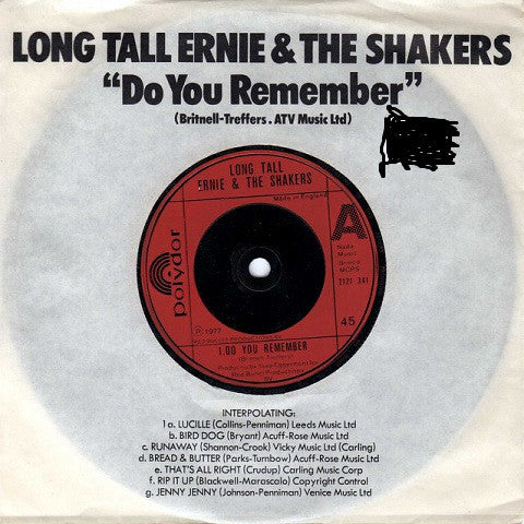 Long Tall Ernie And The Shakers - Do You Remember (7")