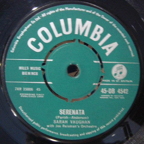 Sarah Vaughan - Serenata (7")