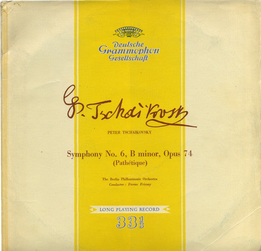 Peter Tchaikovsky* / The Berlin Philharmonic Orchestra*, Ferenc Fricsay - Symphony No. 6, B Minor, Opus 74 (Pathétique) (LP, Album, Gat)