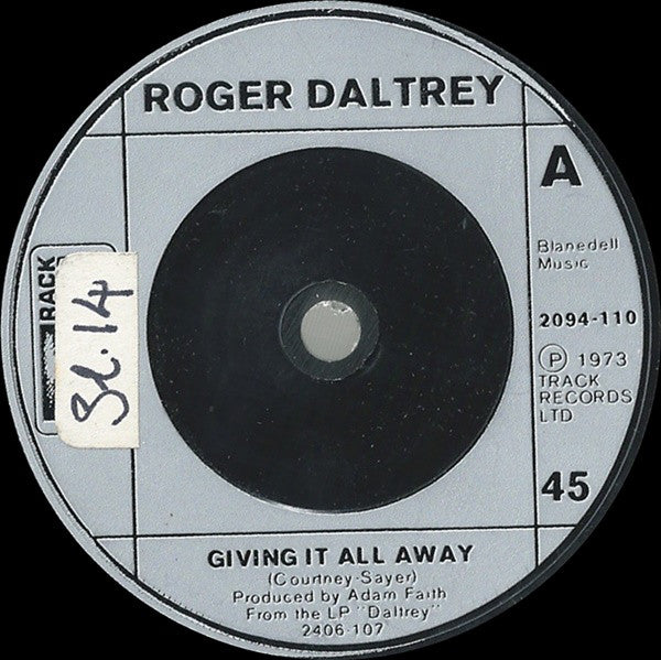 Roger Daltrey - Giving It All Away (7", Single, Sil)