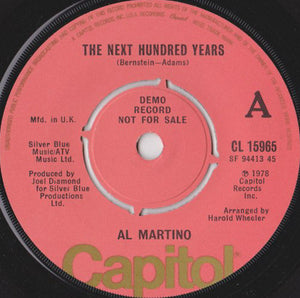 Al Martino - The Next Hundred Years (7", Promo)