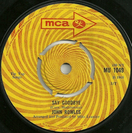 John Rowles - Say Goodbye / M'Lady (7", Single)