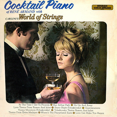 René Armand With Carlini's World Of Strings - Cocktail Piano (LP)
