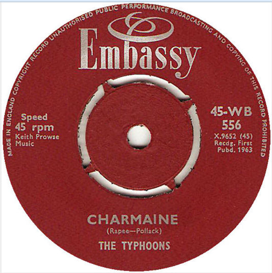 The Typhoons - Charmaine / Rhythm Of The Rain (7")