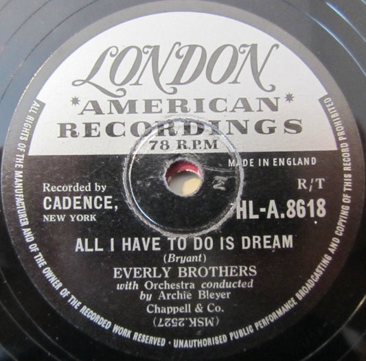 Everly Brothers - All I Have To Do Is Dream / Claudette (Shellac, 10")