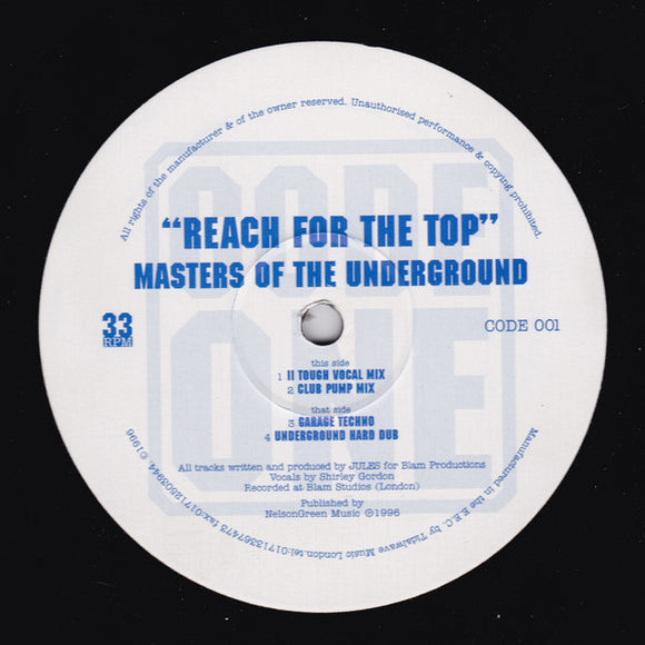 Masters Of The Underground - Reach For The Top (12
