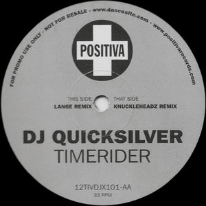 DJ Quicksilver - Timerider (12", Promo)