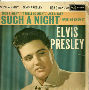 Elvis Presley With The Jordanaires - Such A Night (7", EP, Mono, 4-p)