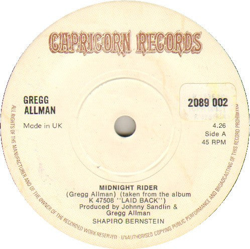 Gregg Allman - Midnight Rider (7