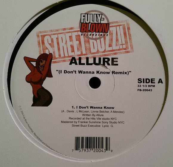 Allure (3) - I Don't Wanna Know (Remix) (12