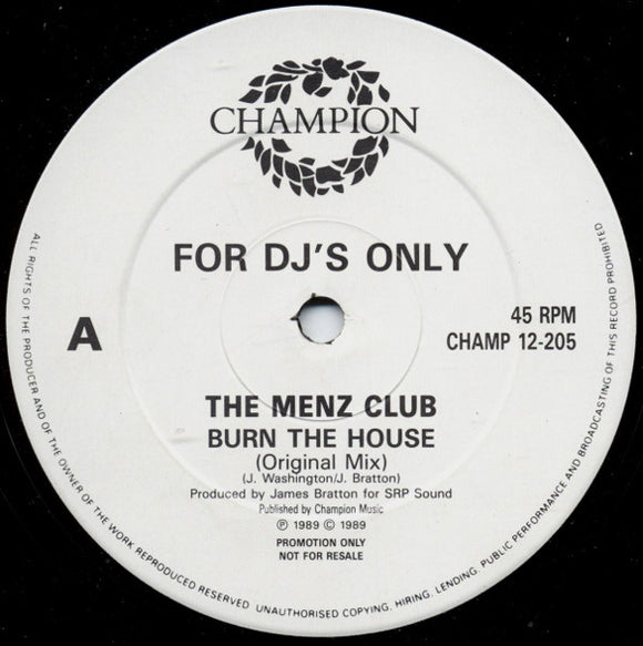 The Menz Club - Burn The House (12