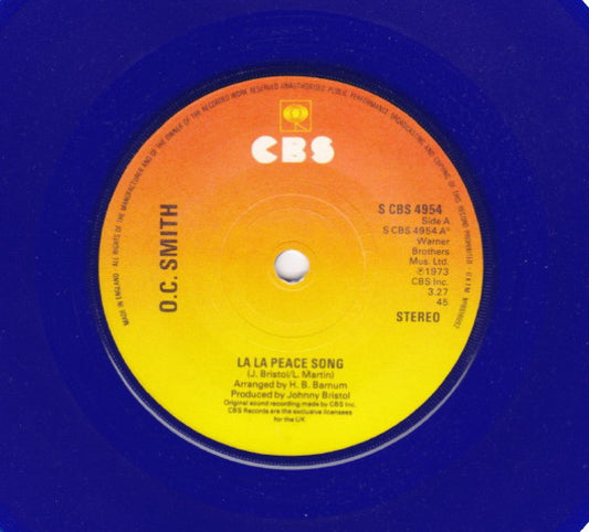 O.C. Smith* - La La Peace Song (7", RE, Blu)