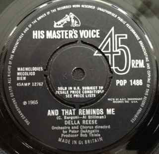 Della Reese - And That Reminds Me  / I Only Want A Buddy Not A Sweetheart (7")