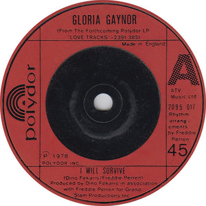 Gloria Gaynor - I Will Survive (7", Single, Red)