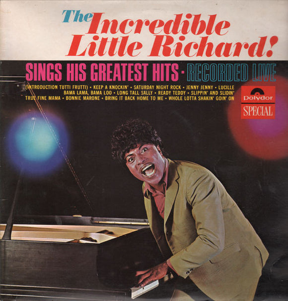 Little Richard - The Incredible Little Richard! Sings His Greatest Hits - Recorded Live (LP, Album)