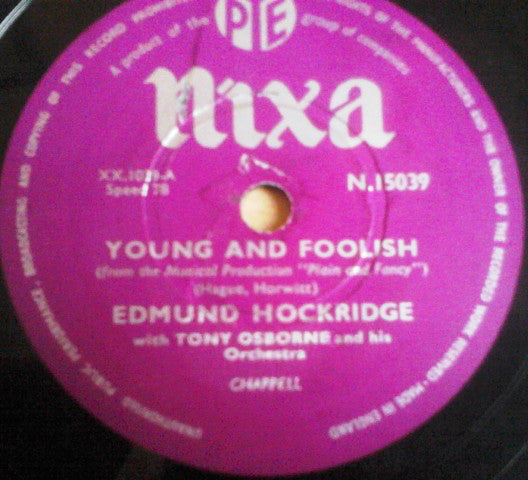 Edmund Hockridge - Young And Foolish / Sixteen Tons (Shellac, 10")