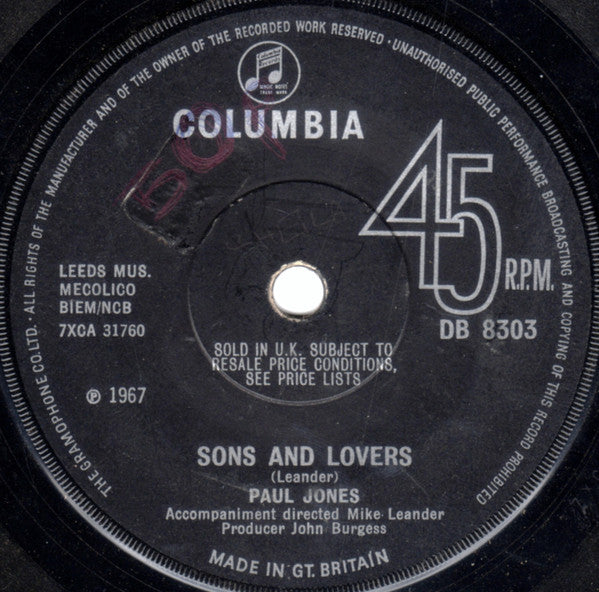 Paul Jones - Sons And Lovers (7")