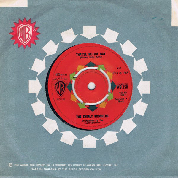 Everly Brothers - That'll Be The Day (7", Single)