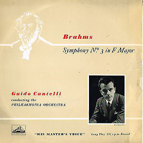 Brahms* - Guido Cantelli Conducting The Philharmonia Orchestra - Symphony No. 3 In F Major (10", Mono)