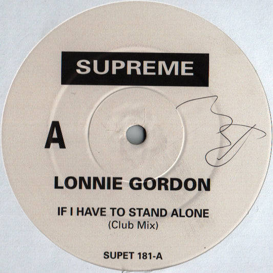 Lonnie Gordon - If I Have To Stand Alone (12", Single, Promo)