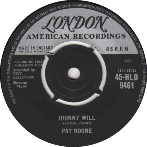 Pat Boone - Johnny Will (7