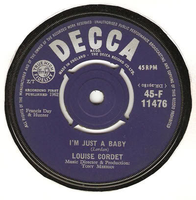 Louise Cordet - I'm Just A Baby (7")