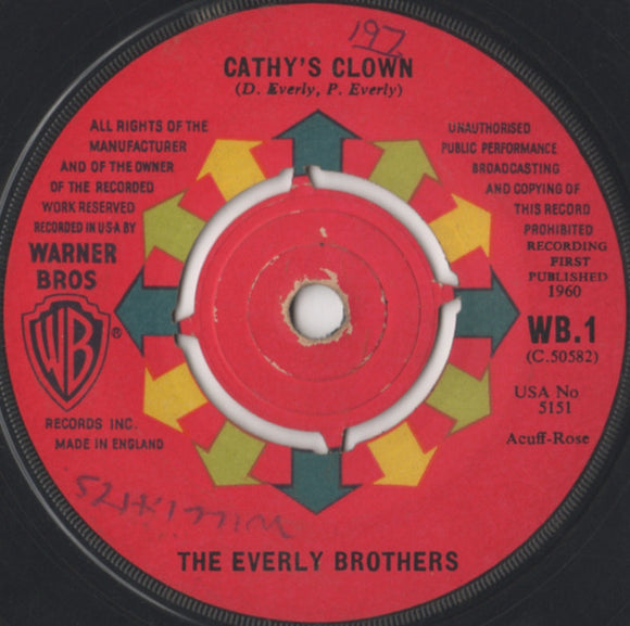 The Everly Brothers* - Cathy's Clown (7